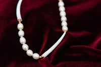 XL Pearl + Dentallium Copper Necklace